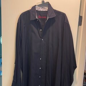 Robert Graham Black Casual Button Down Shirt
